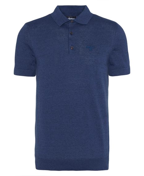 Barbour Buston Knitted Polo Shirt — Navy