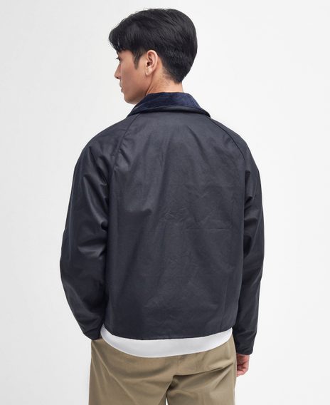 Barbour Spey Waxed Jacket — Navy
