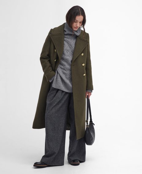 Barbour Reva Double-Breasted Wool Coat