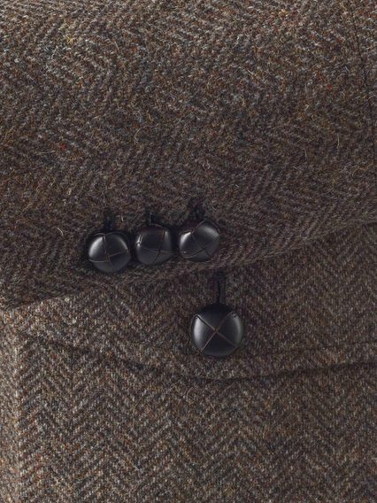 Tweedové sako Walker Slater Edgar - Herringbone Brown