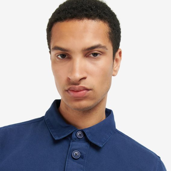 Denimová overshirt Barbour Gino - Inky Blue