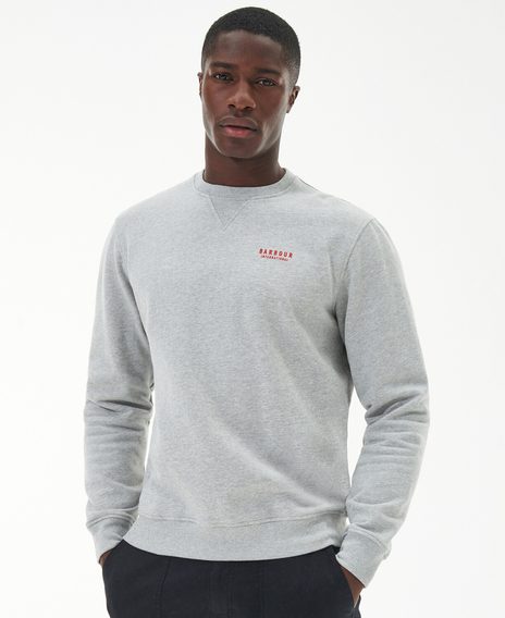 Barbour International Charlton Crew Neck Sweatshirt — Grey Marl