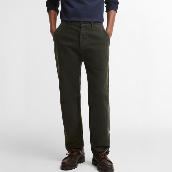Barbour Moleskin Tailored Trousers — Sage