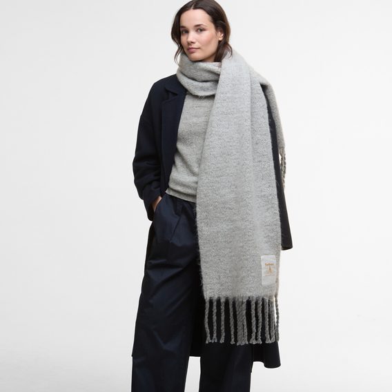 Barbour Ellison Scarf — Light Grey