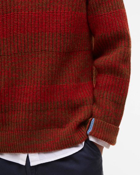 Barbour loves Paul Smith — Saddle Crew Neck Jumper Rosette Red