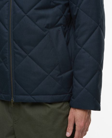 Barbour City Harrington Quilted Jacket — Navy