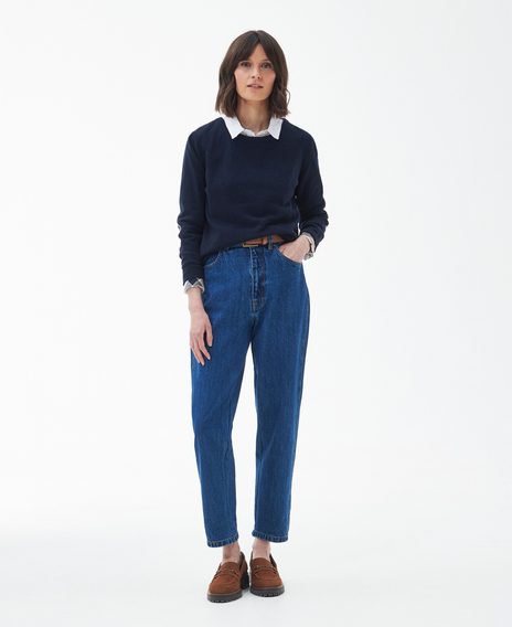 Barbour Pendle Knitted Jumper — Navy