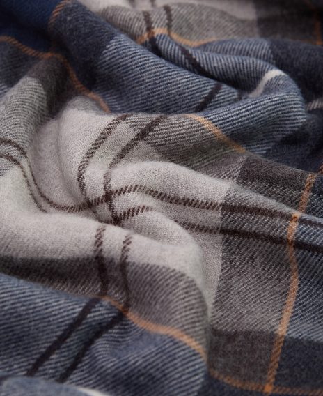 Barbour Galingale Tartan Scarf — Grey Midnight Tartan