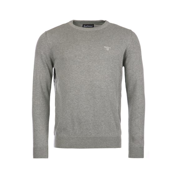 Barbour Pima Cotton Crew Neck Sweater — Grey