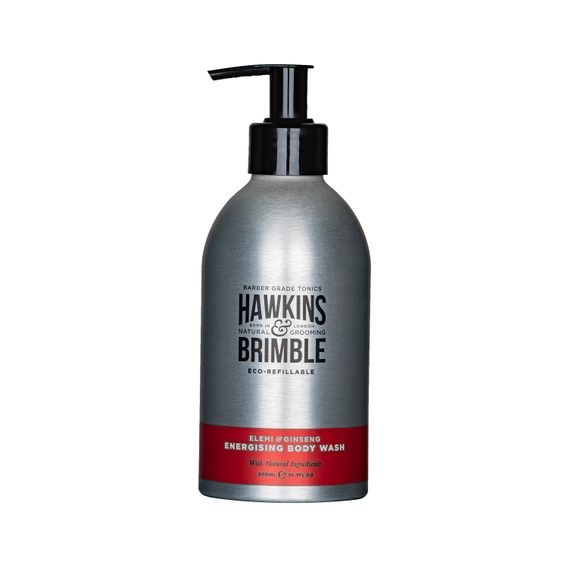 Sprchový gel Hawkins & Brimble v plnitelné hliníkové lahvi (300 ml)