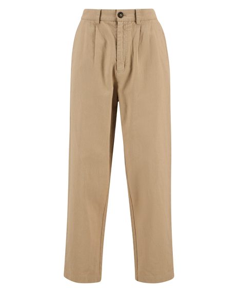 Barbour Cotton Linen Relaxed Trousers — Washed Stone