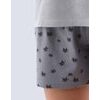 GINA dětské pyžamo krátké dívčí, šité, s potiskem 29006P - šedá černá