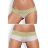 Dámské kalhotky a tanga OBSESSIVE Lacea 2pack bílá/mint