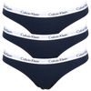 Dámské kalhotky tanga CALVIN KLEIN Carousel 3-pack D1622E černé