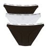 Dámské kalhotky CALVIN KLEIN QD3588E-WZB Carousel 3-pack bikini černá/bílá