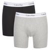 Pánské boxerky CALVIN KLEIN Modern Cotton Stretch 2 pack NB1087A šedá/černá