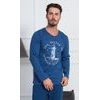 Pánské pyžamo dlouhé Maják - tmavě modrá
