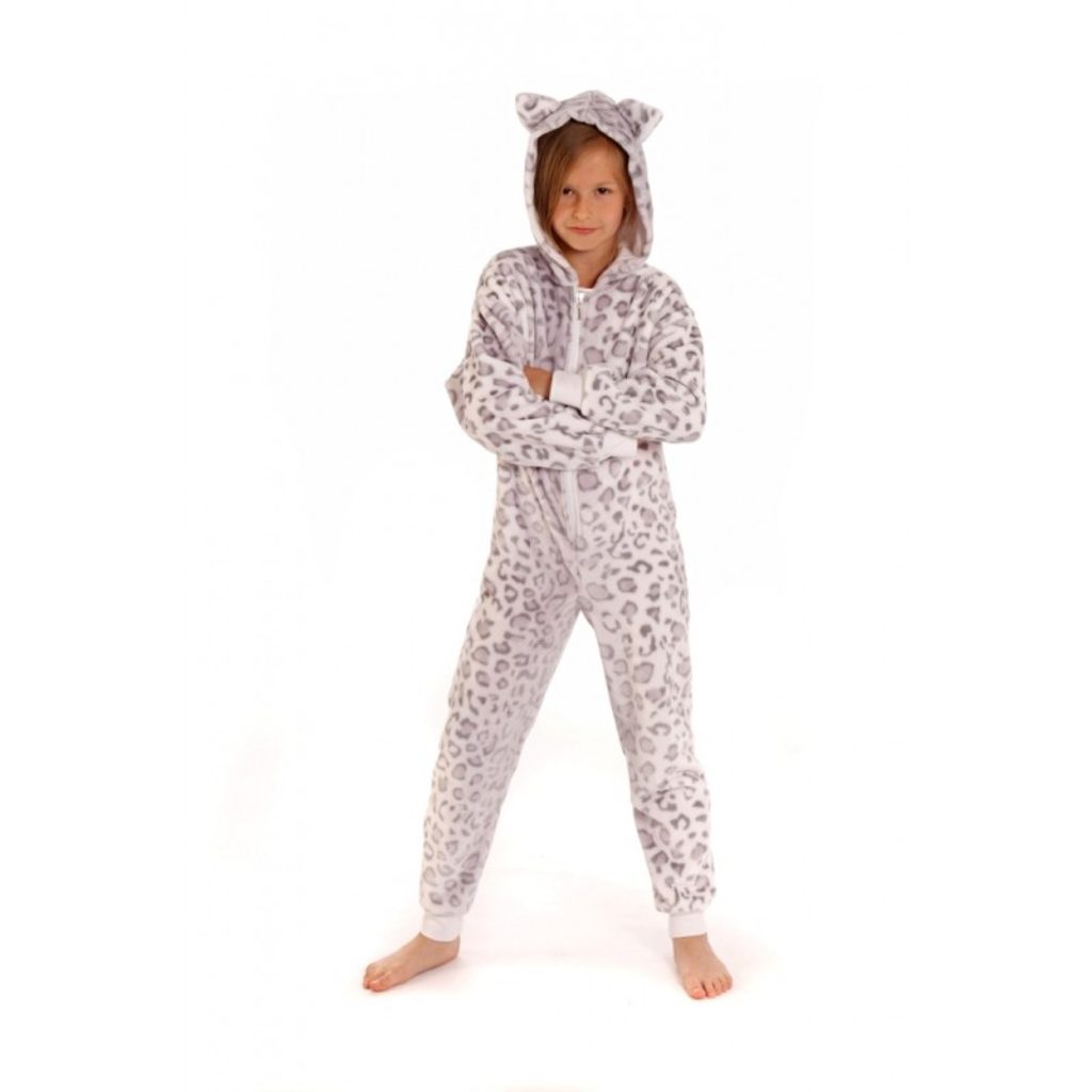 Dětský hebký overal s kapucí IRBIS leopardí vzor šedá - VESTIS kids - dívčí  overaly - dívčí pyžama, Dětská pyžama, Dětské - Perfektní Prádlo.cz -  Pohodlné noční prádlo, župany a spodní prádlo