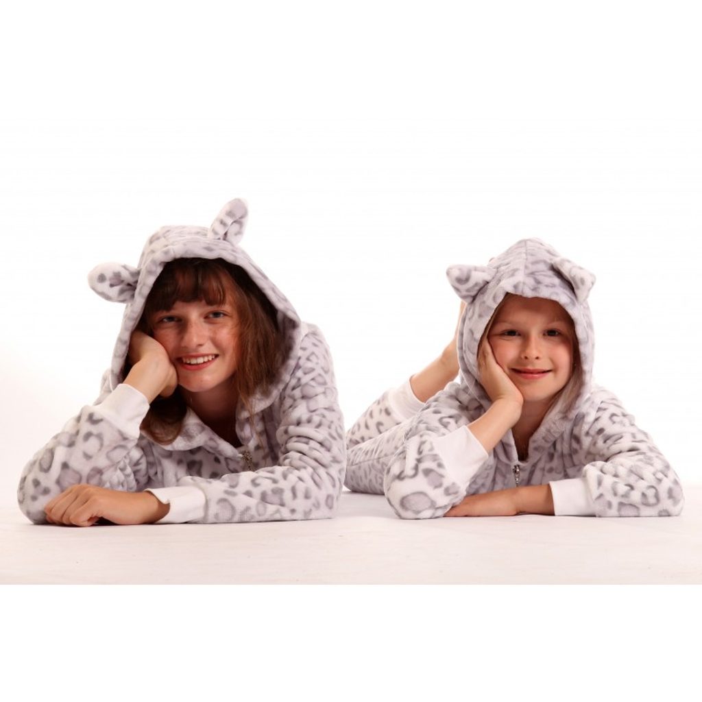 Dětský hebký overal s kapucí IRBIS leopardí vzor šedá - VESTIS kids - dívčí  overaly - dívčí pyžama, Dětská pyžama, Dětské - Perfektní Prádlo.cz -  Pohodlné noční prádlo, župany a spodní prádlo