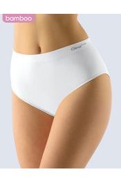 GINA dámské kalhotky klasické ve větších velikostech, větší velikosti, bezešvé, jednobarevné Bamboo PureLine 01001P - bílá