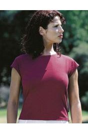 GINA dámské tričko s krátkým rukávem, krátký rukáv, šité, jednobarevné 98023P - lékořice
