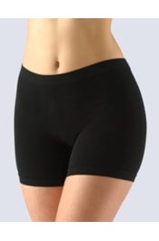 GINA dámské boxerky vyšší, kratší nohavička, bezešvé, Bamboo 03009P - černá