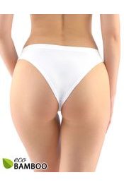 GINA dámské kalhotky bokové brazilky, bezešvé, jednobarevné Eco Bamboo 06014P - bílá