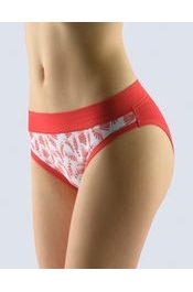 GINA dámské kalhotky bokové se širokým bokem, širší bok, šité, s potiskem Disco XIV 16133P - červená bílá