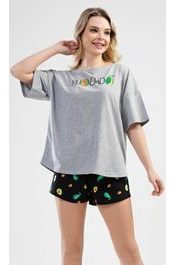 Dámské pyžamo šortky Avocado - šedá