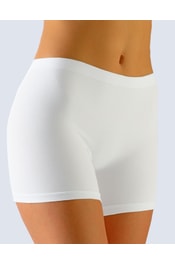 GINA dámské boxerky vyšší, kratší nohavička, bezešvé, Bamboo 03009P - bílá