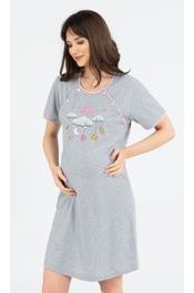 Dámská noční košile mateřská Dream - šedá