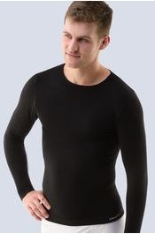 Pánské tričko s dlouhým rukávem GINA Bamboo PureLine 58004P - černá