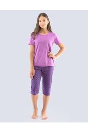 GINA dětské pyžamo 3/4 dívčí, 3/4 kalhoty, šité, s potiskem Pyžama 2021 29004P - ametyst hypermangan