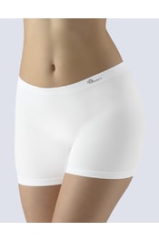 GINA dámské boxerky vyšší, kratší nohavička, bezešvé, Bamboo Soft 03016P - bílá