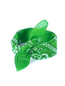Svítivě zelený šátek do vlasů pin-up