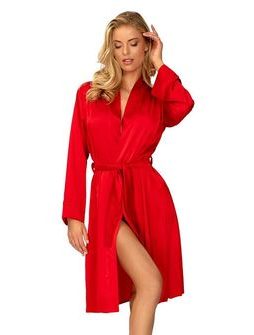 Saténový župan Amina červený