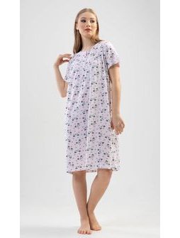 Dámská noční košile s krátkým rukávem Monika - růžová