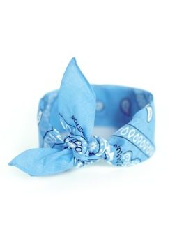 Šátek do vlasů pin-up do vlasů v odstínu světle modré (baby-blue)