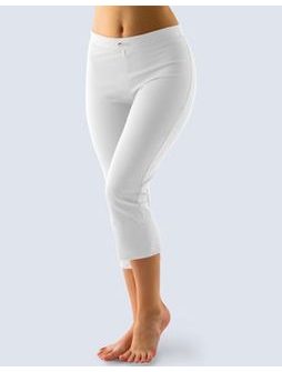 Dámské legíny 7/8 délka, 7/8 kalhoty, šité, klasické, jednobarevné 95004P - bílá