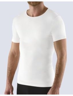 Pánské tričko s krátkým rukávem, bezešvé, Bamboo Soft 58009P - bílá