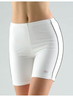 Dámské šortky krátké, dívčí, šité, klasické 93000P - bílá černá