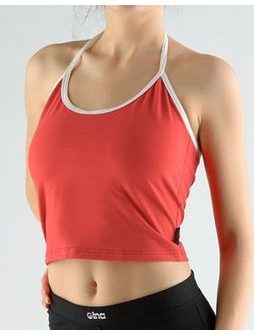 Dámský top, úzká ramínka, šité 98007P - třešňová bílá