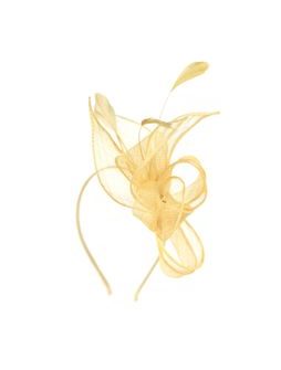 Fascinátor s mašlí- světležlutý