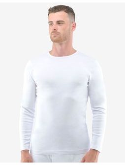 Pánské tričko s dlouhým rukávem 78003P - bílá