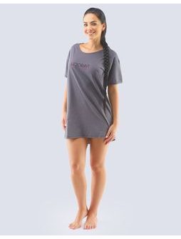 Dámské maxitriko s krátkým rukávem 19118P - tm. šedá černá