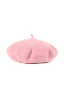 Klasický baret s anténkou světle růžový