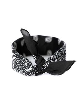 Černý šátek do vlasů pin-up bandana