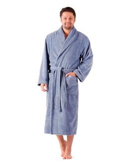 Pánský dlouhý savý župan se šálovým límcem TAMPA denim