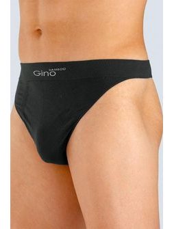 Pánské tanga pánská, úzký bok, bezešvé, jednobarevné Bamboo PureLine 52002P - černá