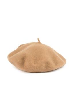 Klasický baret s anténkou tmavobéžový